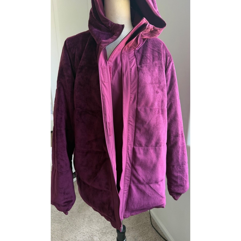 The North Face Shelbe Raschel Purple Fleece Lined Hood Jacket Coat XXL - Picture 12 of 12